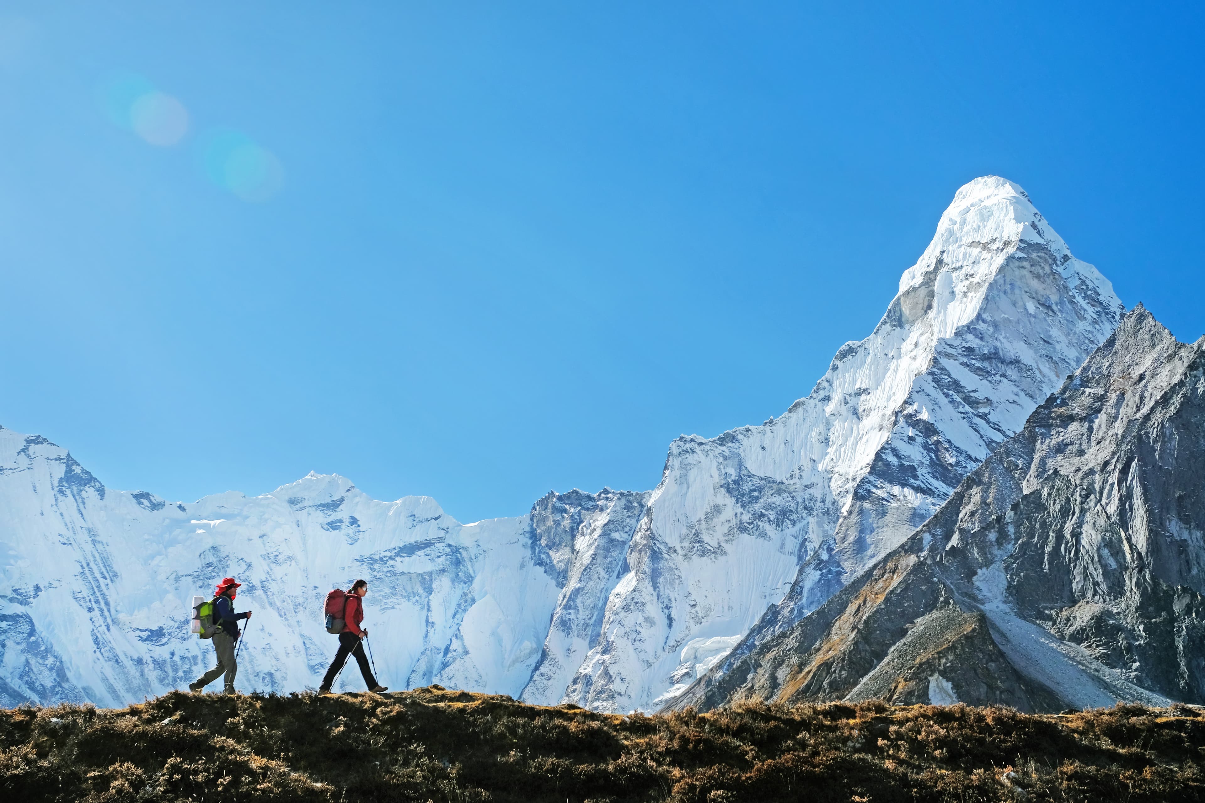 Backpacker traveling in Nepal